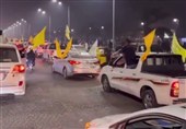 راهپیمایی خودرویی در بغداد و بصره در حمایت از حزب‌الله و انصارالله