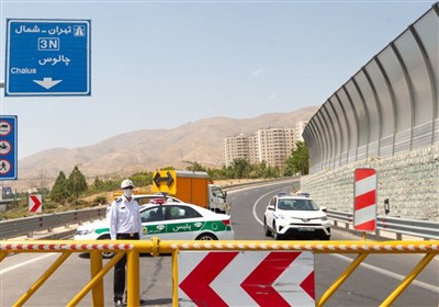 ممنوعیت تردد در جاده چالوس تا ساعت 19/بارش باران در جاده‌های 3 استان