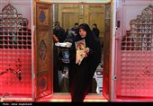 غبارروبی حرم مطهر امامزاده محمد(ع) به دست مادران و همسران شهدای جنگ 12 روزه