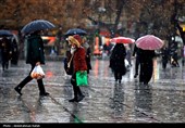 بارش باران و برف پاییزی درهمدان