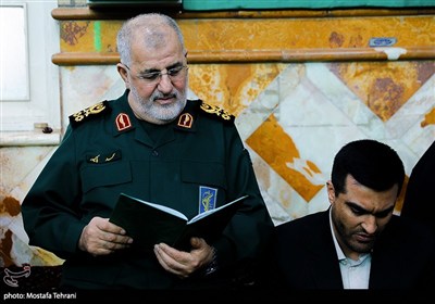 حضور سرلشکر محمد پاکپور فرمانده کل سپاه پاسداران در مراسم بزرگداشت ابوالشهید حاج عبدالله طائب