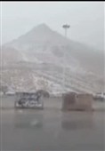 بارش نخستین برف در گردنه سخوید یزد