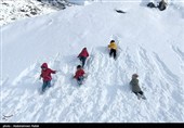 بارش برف در ارتفاعات تاریکدره همدان