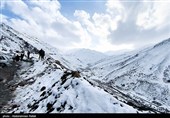 بارش برف در ارتفاعات تاریکدره همدان