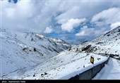 بارش برف در ارتفاعات تاریکدره همدان