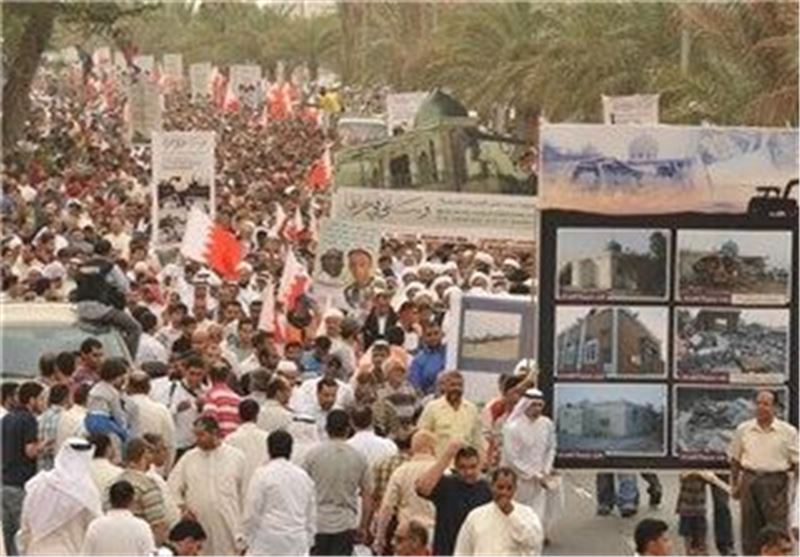 تظاهرات هزاران بحرینی در غرب منامه