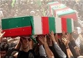 پیکر شهیده ایرانی حملات تروریستی بیروت در شهرستان نکا تشییع می‌شود