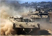 استقرار تانک‌ها و تجهیزات نظامی اسرائیل در مرز با غزه