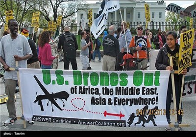 تظاهرات مردم امریکا علیه جنگ افروزی اوباما
