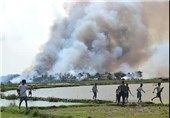 400 خانه مسلمانان در غرب میانمار به آتش کشیده شد