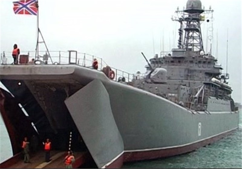 کشتی جنگی روسیه در بندر طرطوس سوریه پهلو گرفت