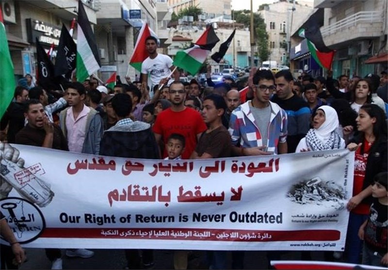 تظاهرات همزمان مردم فلسطین در روز نکبت
