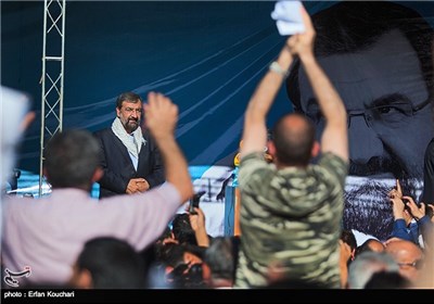 نخستین همایش انتخاباتی محسن رضایی در پارک لاله تهران