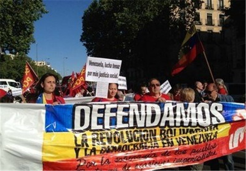 تظاهرات در اسپانیا در دفاع از انقلاب ونزوئلا