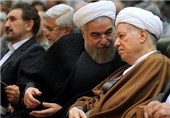 المرشح الرئاسی حسن روحانی یلتقی آیة الله رفسنجانی ویؤکد أنه سیواصل مشوار الانتخابات حتى النهایة