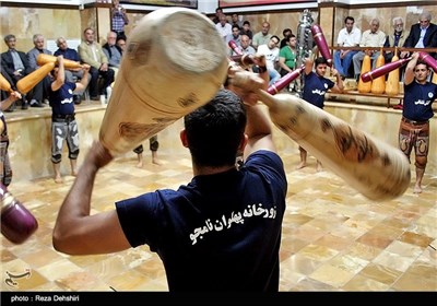 گردهمایی جوانمردان قیام 15خرداد در زورخانه پهلوان نامجو