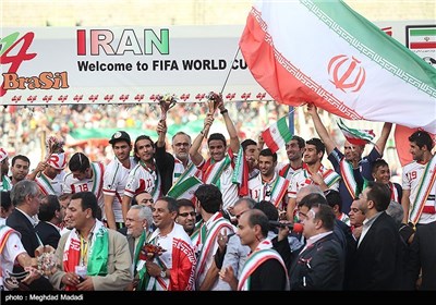 جشن پیروزی تیم ملی فوتبال ایران در ورزشگاه آزادی