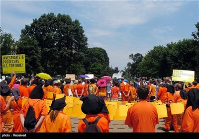 تظاهرات 400 فعال ضدجنگ در واشنگتن
