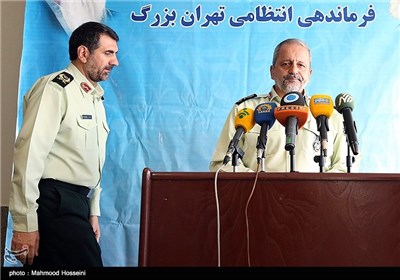 نشست خبری فرمانده ناجا در حاشیه بازدید و نظارت ستادی از فرماندهی انتظامی تهران