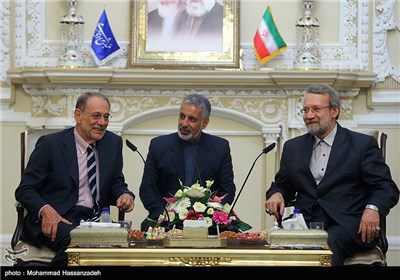 دیدار خاویر سولانا مسئول سابق سیاست خارجی اتحادیه اروپا با علی لاریجانی رئیس مجلس شورای اسلامی