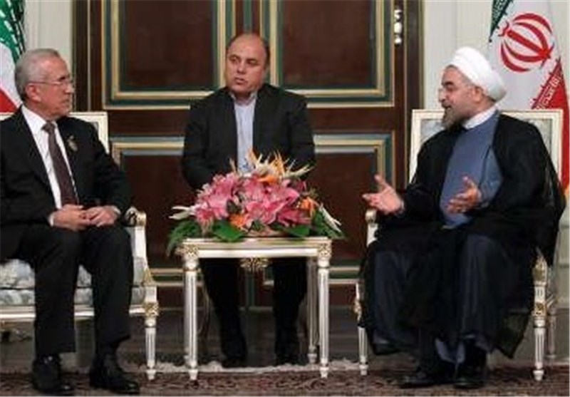 Rouhani Praises Lebanon&apos;s Resistance in Meeting with Suleiman