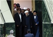 روحانی برای تقدیم لایحه بودجه 94 وارد مجلس شد