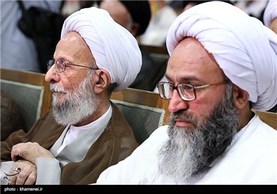 آیت الله مصباح یزدی در دیدار اعضای مجلس خبرگان با مقام معظم رهبری