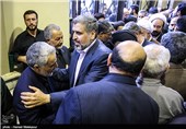 رمضان عبدالله دبیرکل جنبش جهاد اسلامی فلسطین در  مراسم ترحیم مادر سردار قاسم سلیمانی