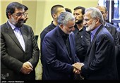 صادق خرازی در مراسم ترحیم مادر سردار قاسم سلیمانی