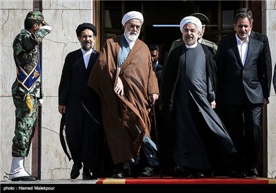 مراسم بدرقه رسمی حجت الاسلام حسن روحانی رئیس جمهور در سفر به نیویورک