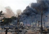 میانمار فوج نے مسلمانوں کے سینکڑوں گھروں کو نذر آتش کردیا