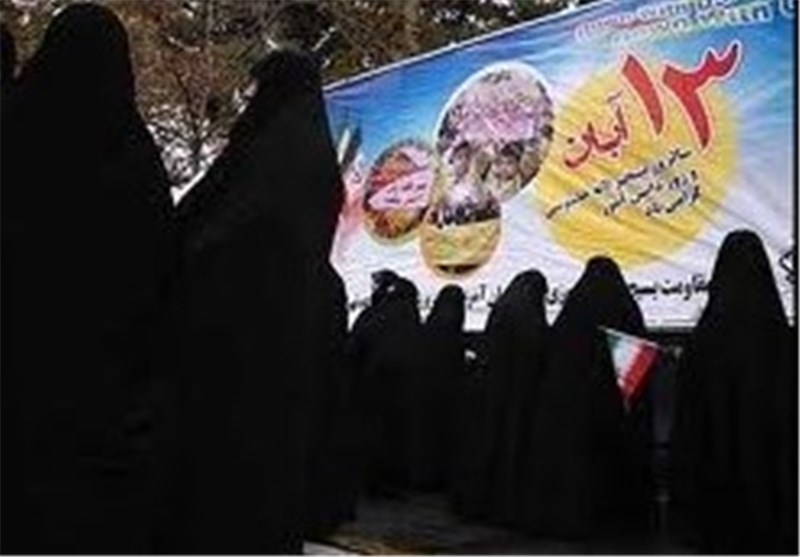 راهپیمایی 13 آبان با شعار مرگ بر آمریکا در کرمانشاه