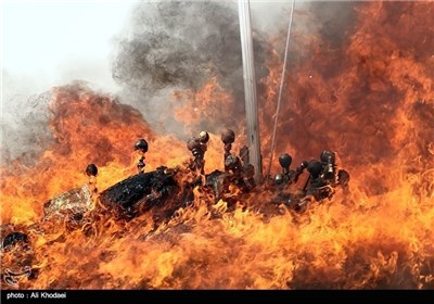 Photos: Iran Sets Fire to Large Volume of Illicit Drugs