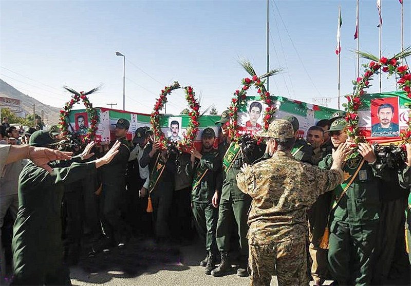 تشییع شهدای سپاه کردستان در بانه به‌روایت تصویر