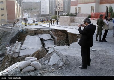 نشست خیابان در مشهد و تخلیه ساکنان منطقه حادثه