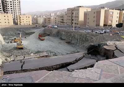 نشست خیابان در مشهد و تخلیه ساکنان منطقه حادثه