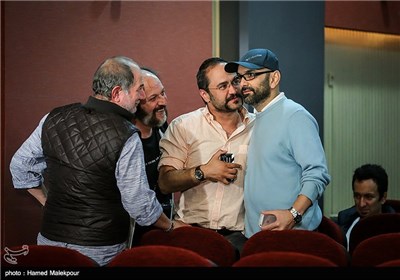حبیب رضایی، رامبد جوان، امین تارخ و آتیلا پسیانی در مجمع عمومی انجمن بازیگران خانه سینما