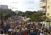 تظاهرات طرفداران اخوان‌المسلیمن در حلوان مصر همزمان با محاکمه مرسی