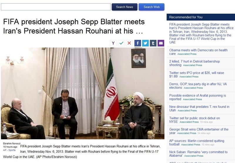 بازتاب سفر بلاتر به ایران در رسانه‌‌های جهان