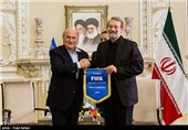 رئیس فیفا از لاریجانی هم قدردانی کرد