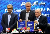 سپ بلاتر رئیس فیفا و علی کفاشیان رئیس فدراسیون فوتبال ایران 