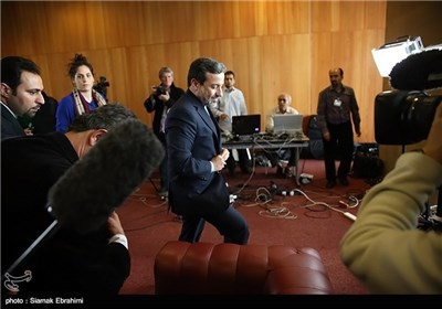 Iran’s Top Negotiator Abbas Araqchi in Press Conference in Geneva