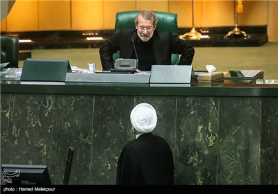 علی لاریجانی رئیس مجلس شورای اسلامی و حجت الاسلام حسن روحانی رئیس جمهور