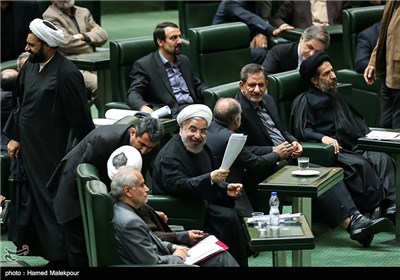 حجت الاسلام حسن روحانی رئیس جمهور در جلسه رای اعتماد مجلس به وزیر پیشنهادی ورزش و جوانان