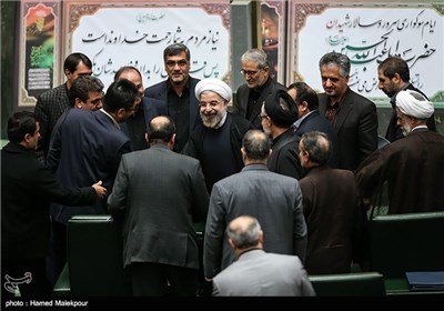 حجت الاسلام حسن روحانی رئیس جمهور در جلسه رای اعتماد مجلس به وزیر پیشنهادی ورزش و جوانان