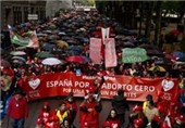 تظاهرات در اسپانیا علیه قانون سقط جنین
