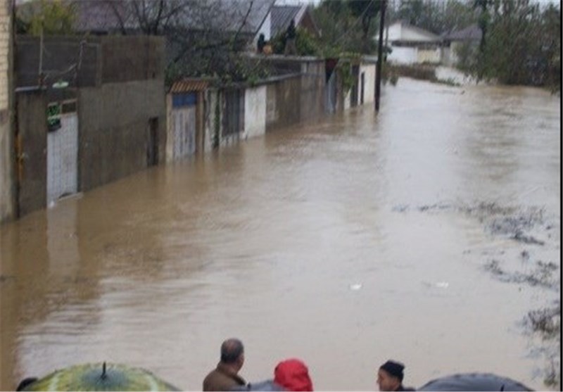 سیلاب در 3 شهرستان گیلان+عکس