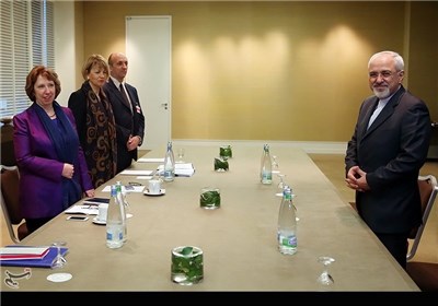 دیدار محمدجواد ظریف وزیر امور خارجه با کاترین اشتون مسئول سیاست خارجی اتحادیه اروپا