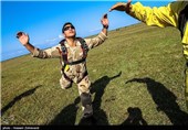 Free-fall Skydiving Exercises by Iranian Basij Forces
