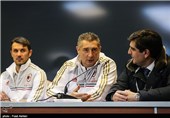 پائولو مالدینی، دنیل ماسارو و ماسیمو در کنفرانس خبری بعد از بازی پرسپولیس و میلان